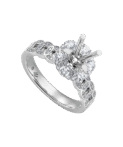 18K White Gold Diamond Ring Setting