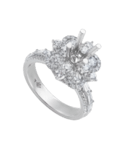 18K White Gold Diamond Ring Setting