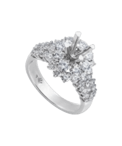 18K White Gold Diamond Ring Setting