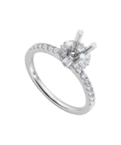 18K White Gold Diamond Ring Setting