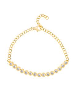 14K Gold Bracelet with CZ Stone