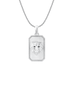 14K White Gold Diamond Men's Pendant