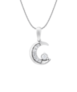 14K White Gold Diamond Pendant
