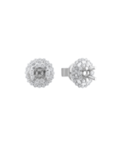18K White Gold Diamond Earrings Case
