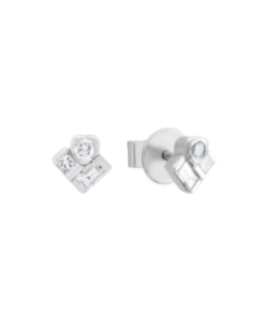 14K White Gold Diamond Earrings