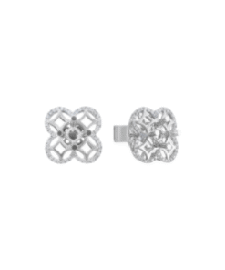 18K White Gold Diamond Earrings Case