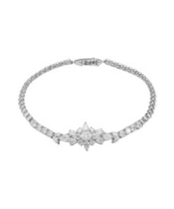 14K White Gold Diamond Bracelet